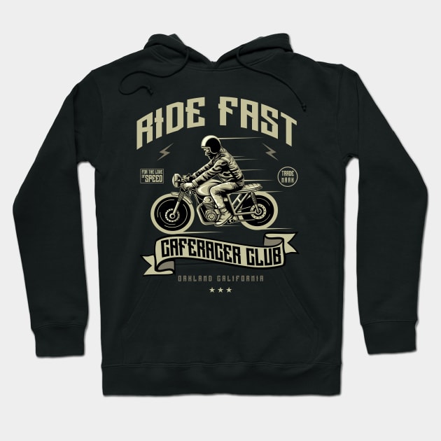 Caferacer Hoodie by lionkingdesign